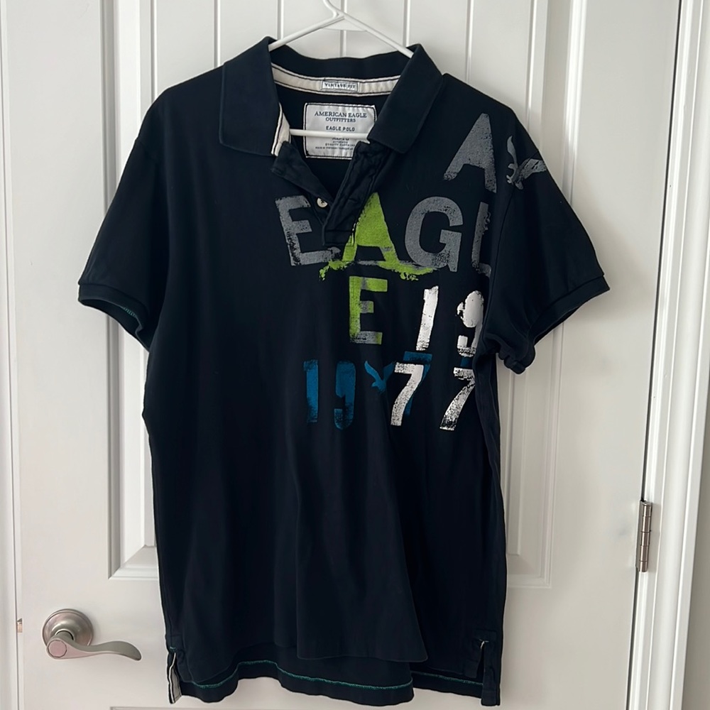American Eagle Men’s Polo XL Vintage Fit